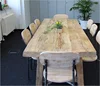 vintage wood Old Pine rustic dining table with seat