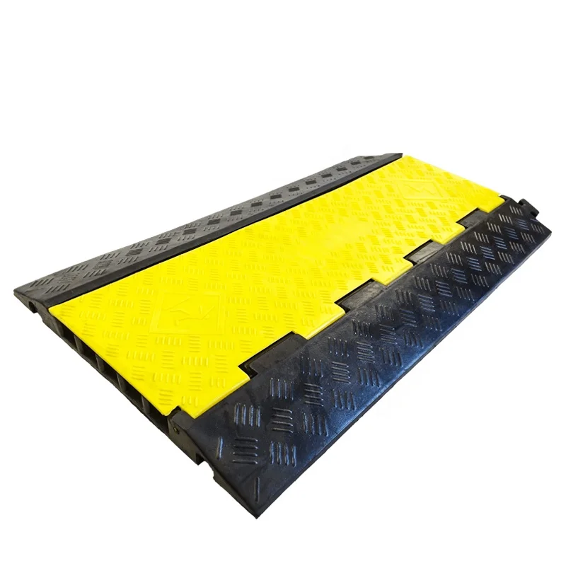 
Flexible 90cm 100% Reclyed Rubber 5 Channel Heavy Duty Cable Protector Ramp Straight Cable Covers Hump 