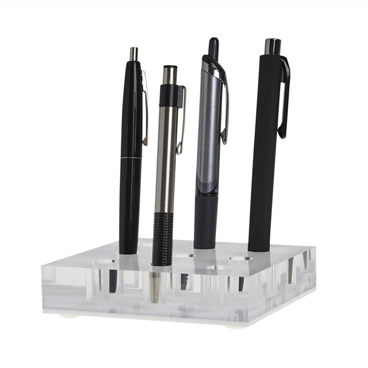 Office Stationery Display Transparent Single Pen Display Block Solid