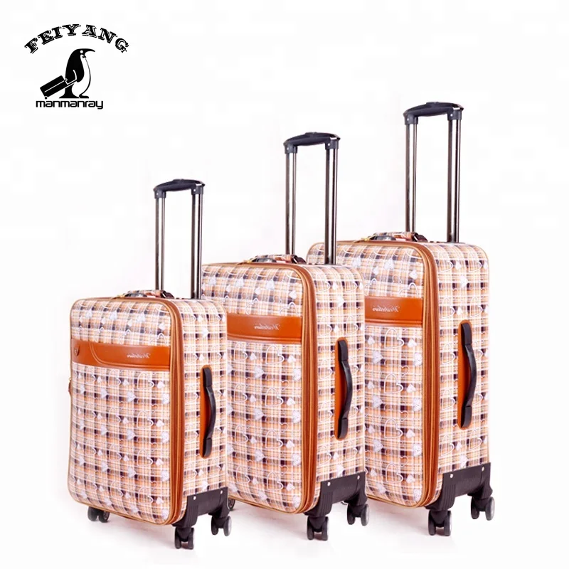 

New design PU trolley luggage bag suitcase outside trolley luggage universal wheels luggage set, Customized color