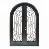 Wrought Iron Door with Old World Style Scroll Work Fabrication