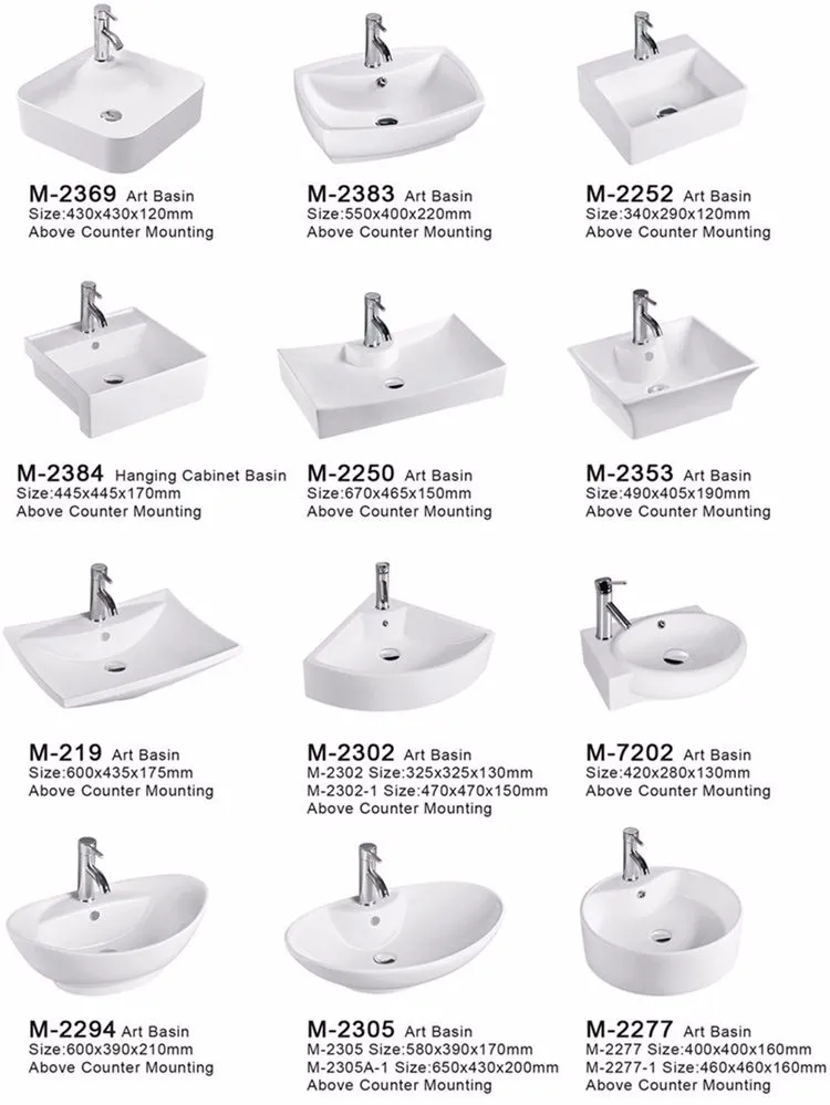 Bathroom vanity ceramic hand washbasin in prices