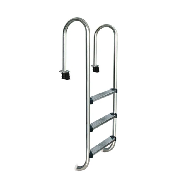 

2019 Hot Sale mu-415 stainless steel ladde 4 step ladder for1-1.2m depth Swimming Pool, Silver