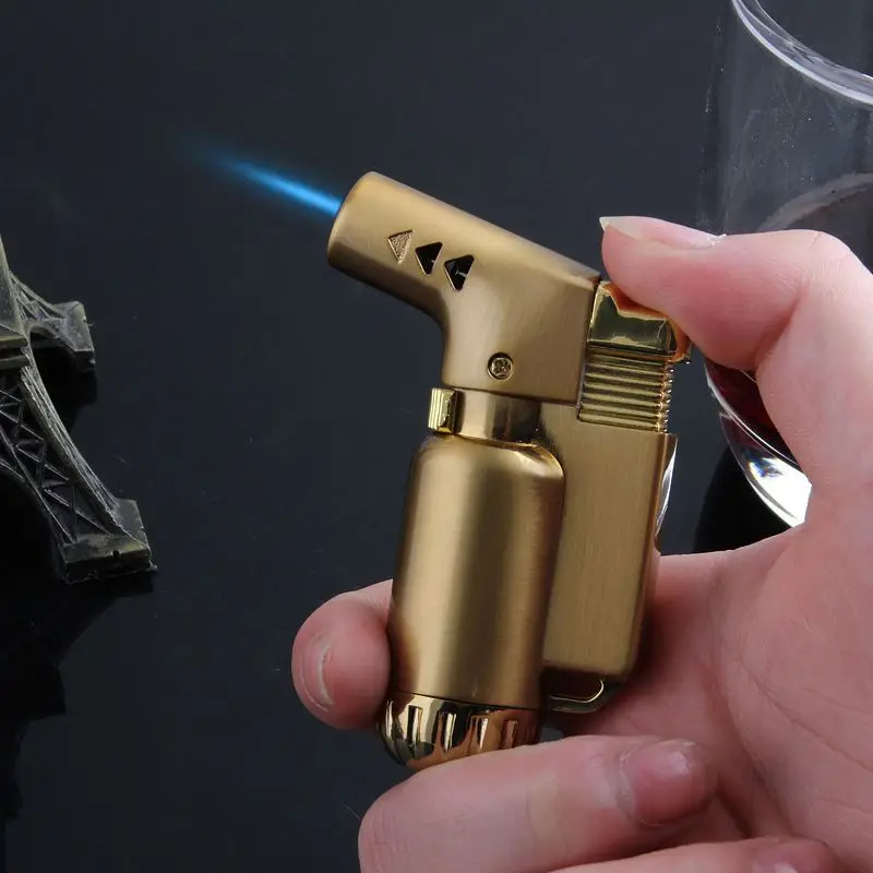 HB805-1 China Manufacturer Portable Metal High Temperature Straight Flame BBQ Kitchen Torch Lighter