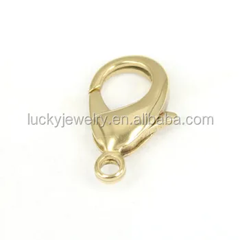 Top Quality Jewelry Findings Wholesale 14k Gold Plated Metal Brass Lobster Claw Clasps For ...