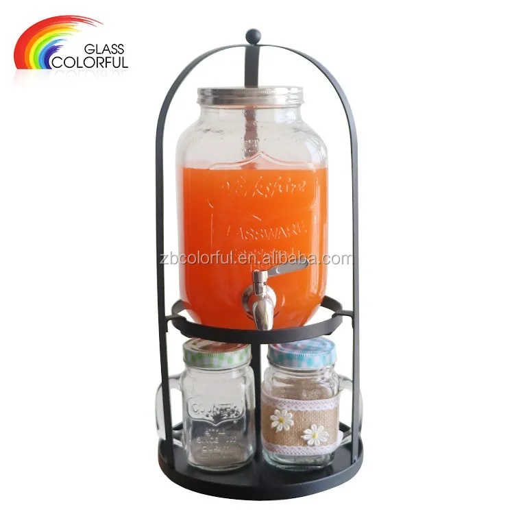 Customized Design Clear Glass Dispenser Jar With Metal Lid Buy