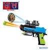 Battery operated plastic hand pulled projectile soft ball gun toy for kids