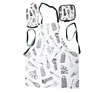 wholesale Bamboo fiber custom print kitchen apron and oven glove set