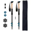 Aluminum alloy EVA cork handle out quick lock telescopic trekking poles