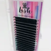 

0.15/0.20mm Matte Black Flat False Lashes Eyelash Extension with Black Matt Color