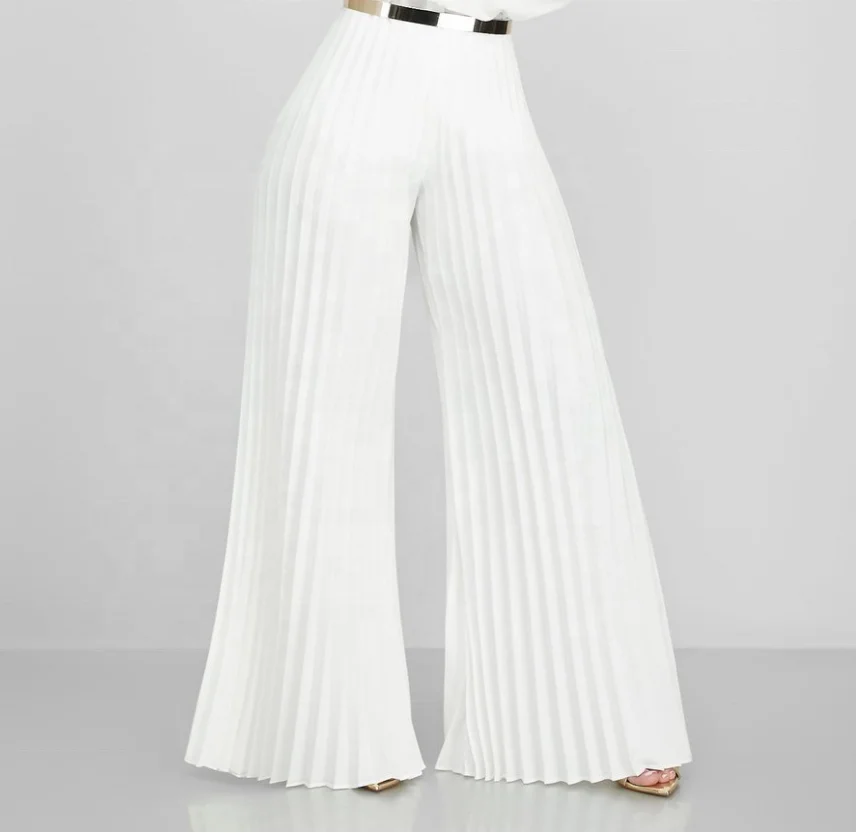 

B50813A Wholesale women fashion pleated loose pants