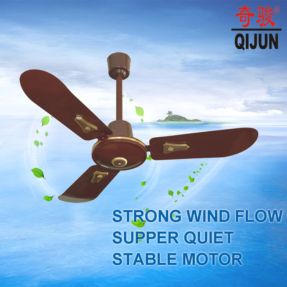 Ac Motor Ceiling Fan Of 65w Power With 3 Metal Blades For 36 Inch