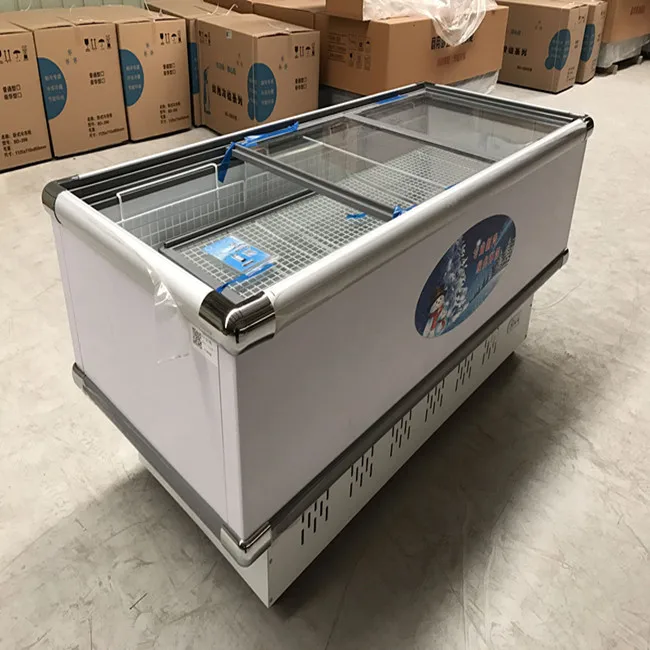
deep freezer display supermarket display freezer  (60837526920)