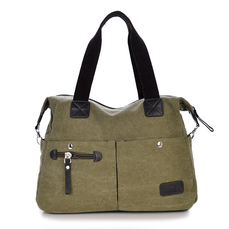 

China Supplier Vintage Canvas Satchel Bag Handbag For Ladies, Khaki