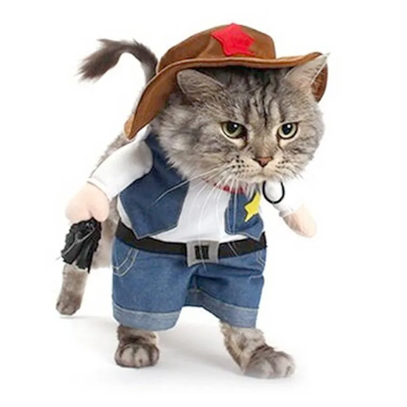 

Pet Dog Cat Halloween Costumes Dog West Cowboy Uniform Suit Puppy Clothes for Christmas Party Special Events Pet Outfit S M L XL, Customized