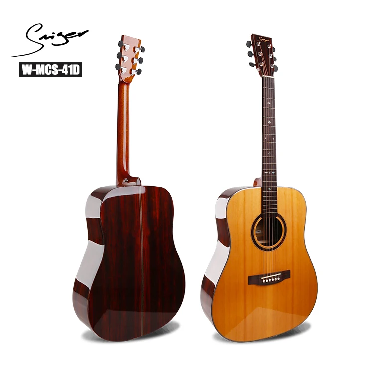 

On-sale Smiger High quality solid wood acoustic guitar for musical instrument W-MCS-41D