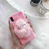 Lovely mobile phone case cute 3D plush animal comfortable touch warm case for cell phone for iPhone