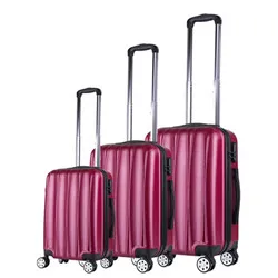 Luxury black pu leather vintage suitcase handmade trolley travel luggage bags