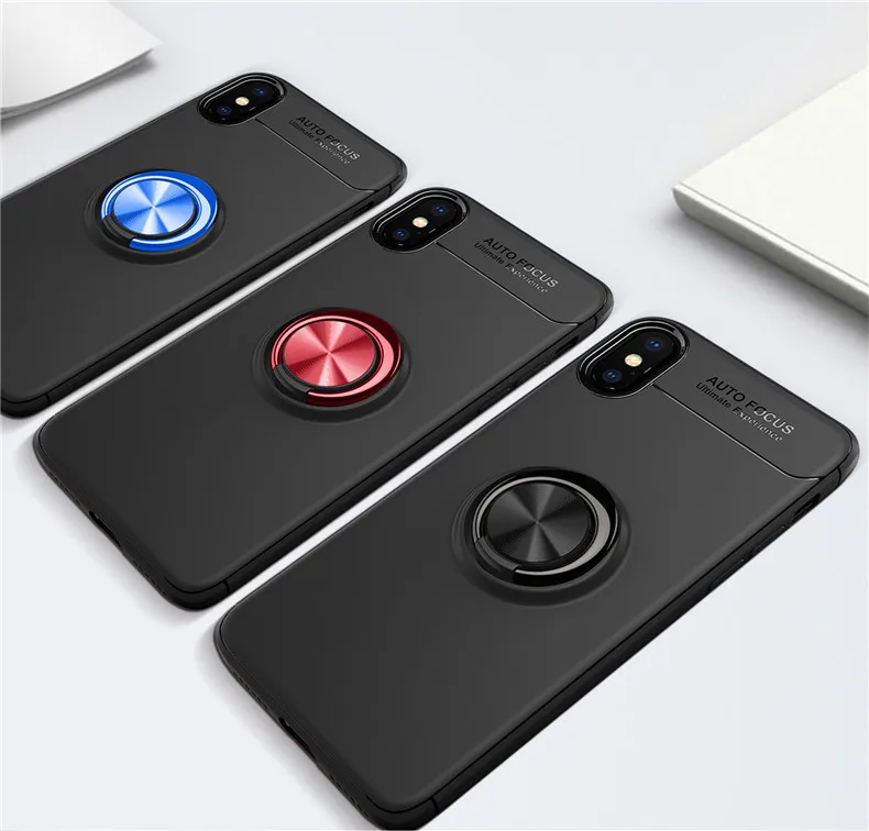 Magnetic Car Mount Hidden Kickstand Phone Case For iPhone Xs XsMax, Shockproof Back Cover Case For iPhone X Mobile Accessories