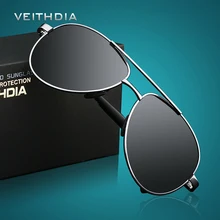 VEITHDIA ÓCULOS de Design Da Marca Óculos De Sol Dos Homens Polarizados UV400 Olhos Proteger Esportes Revestimento de Óculos de Sol Piloto do Google 1306 Atacado