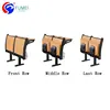 Folding school chair and desk college student wooden study table and chair
