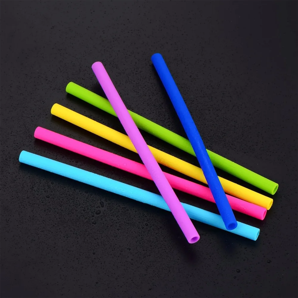 Bendable Silicone Straw Flexible,Thick Baby Silicone Straw For Toddler