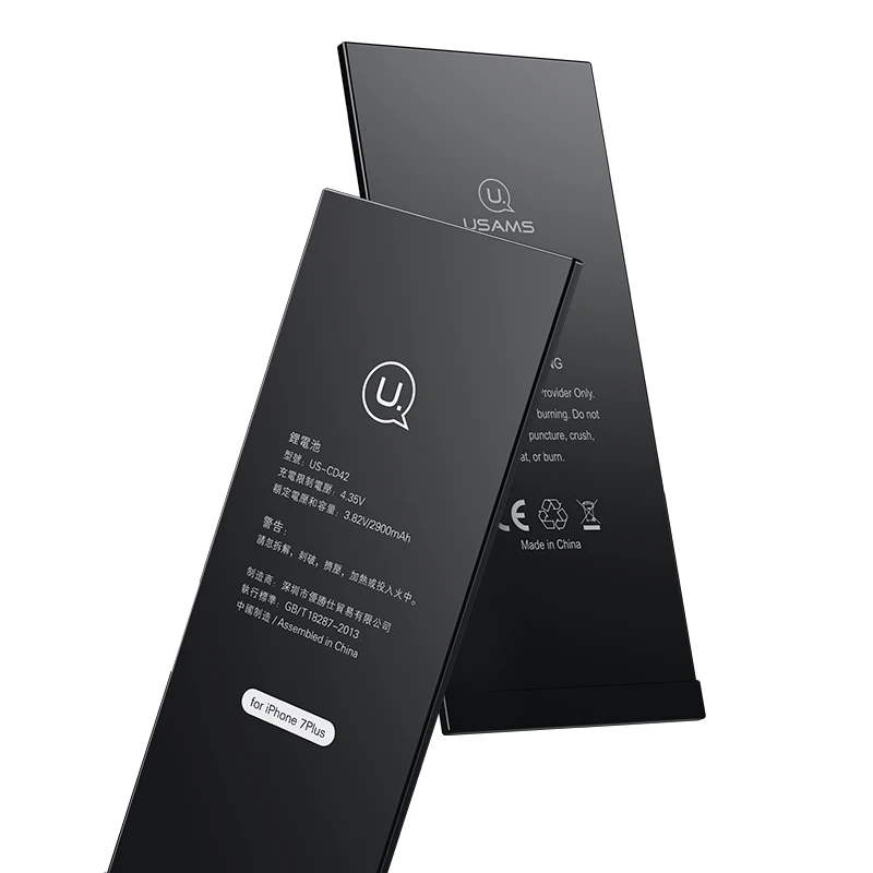 

USAMS 2750mah Original Lithium Battery for iPhone 6s Plus Phone Battery, Black