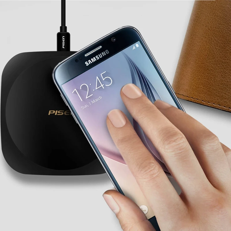 pisen qi 通用无线充电器快速无线手机充电器为三星 galaxy s8/s8