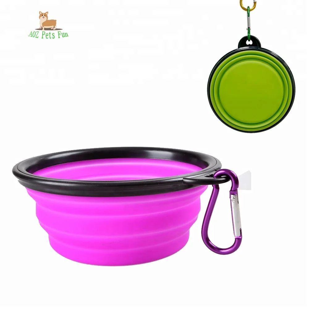

Automatic Pet Bowl / Dog Feeder ,KlFXiQ Silicone Collapsible Feeding Food Bowl, 8 colors for choice