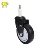 4 inch Light Duty Industrial Cart Trolley Wheels Swivel Grip Ring Stem TPR Casters