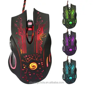 Wired Gaming Mouse Adjustable DPI LED Lighting