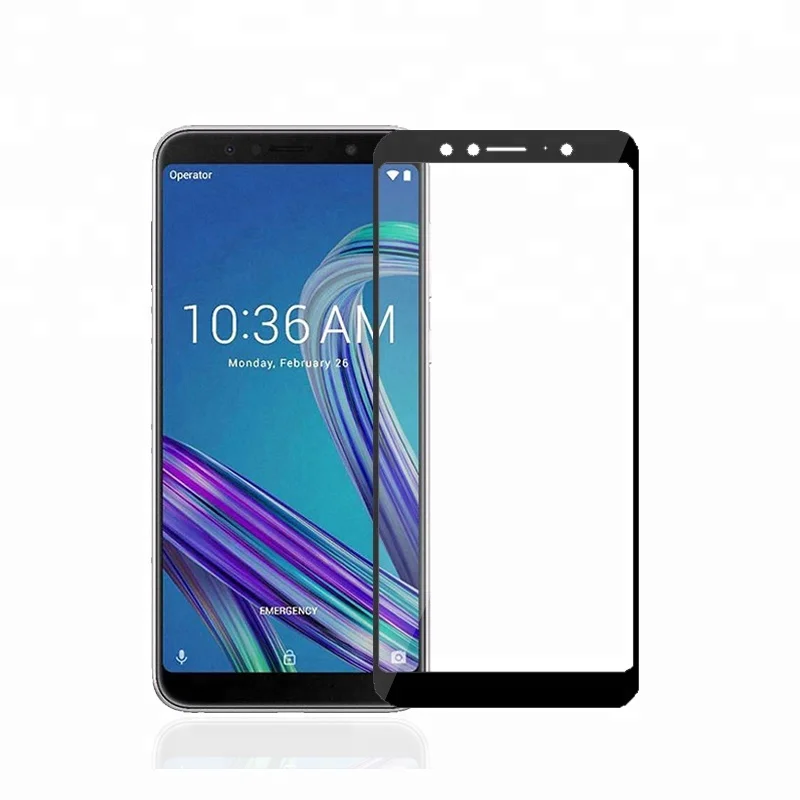 

Full Cover 9H Clear Tempered Glass Screen Protector For Asus Zenfone Max Pro M1 ZB601KL, Black;white