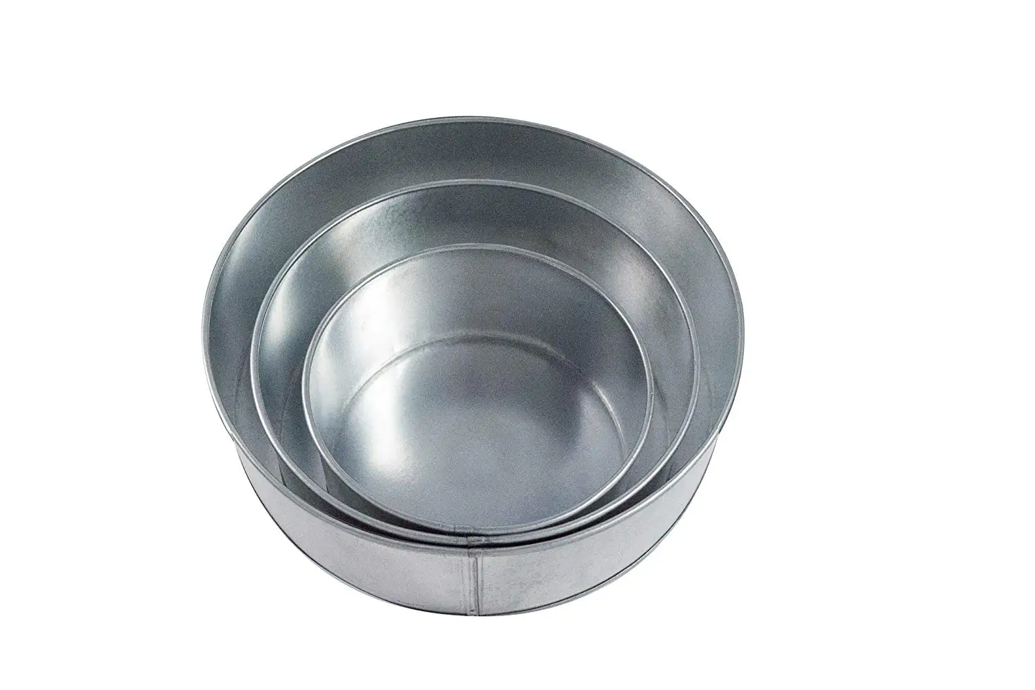 3 Tier Round Multilayer Anniversary Birthday Cake Baking Pans,Stainless Steel 3 Sizes Rings Round Molding Mousse Cake Rings Round-shape,Set of 3