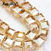 Custom Cube Square Shaped Glass Crystal String Beads For DIY Handbag