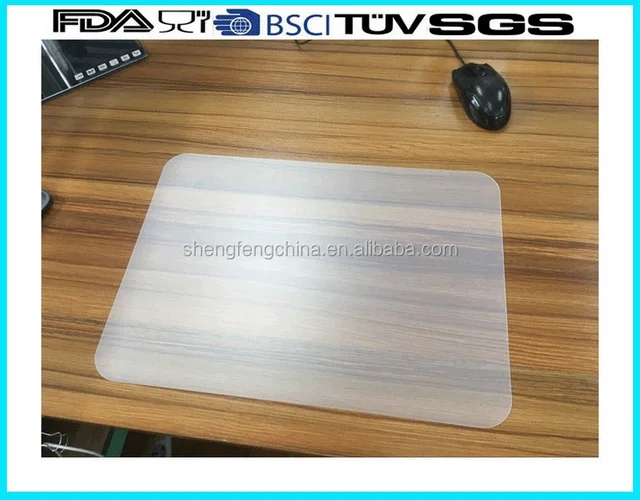 Custom Size Clear Plastic Office Desk Pad Anti Slip Plastic