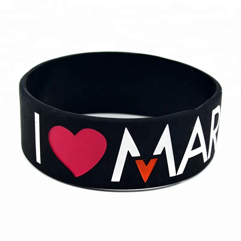 

25PCS 1 Inch Wide Maroon 5 Music Wristband for Music Concert