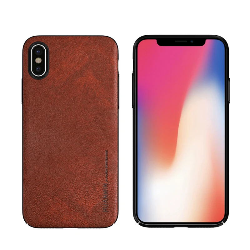 

PU Leather Mobile Phone Case For iPhone X, Low MOQ, Many Models Available For Leather Back Cover