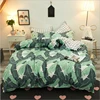 Wholesale Polyester sheets Green Plant Duvet Cover Warm Bed Cloth With Pillowcase