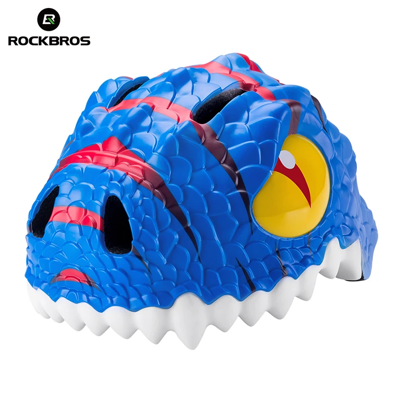 

ROCKBROS Animal Shaped Colorful Child Cycling Racing Kids Bicycle Helmet with Flashing Light < 8 Ce