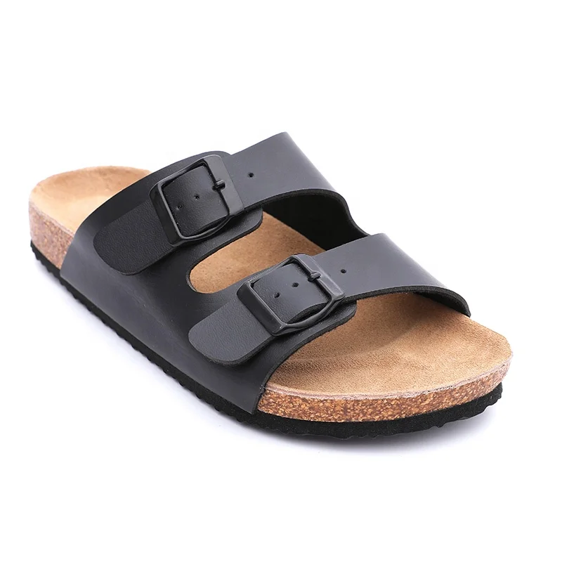 

Classic slip-on cork foot bed Casual Sandals for men with Adjustable Buckles