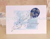 Creative design silver and gold hot stamping embossed ballon pattern happy birthday card