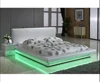 US Pride Furniture leather platform bed with RGB lighting