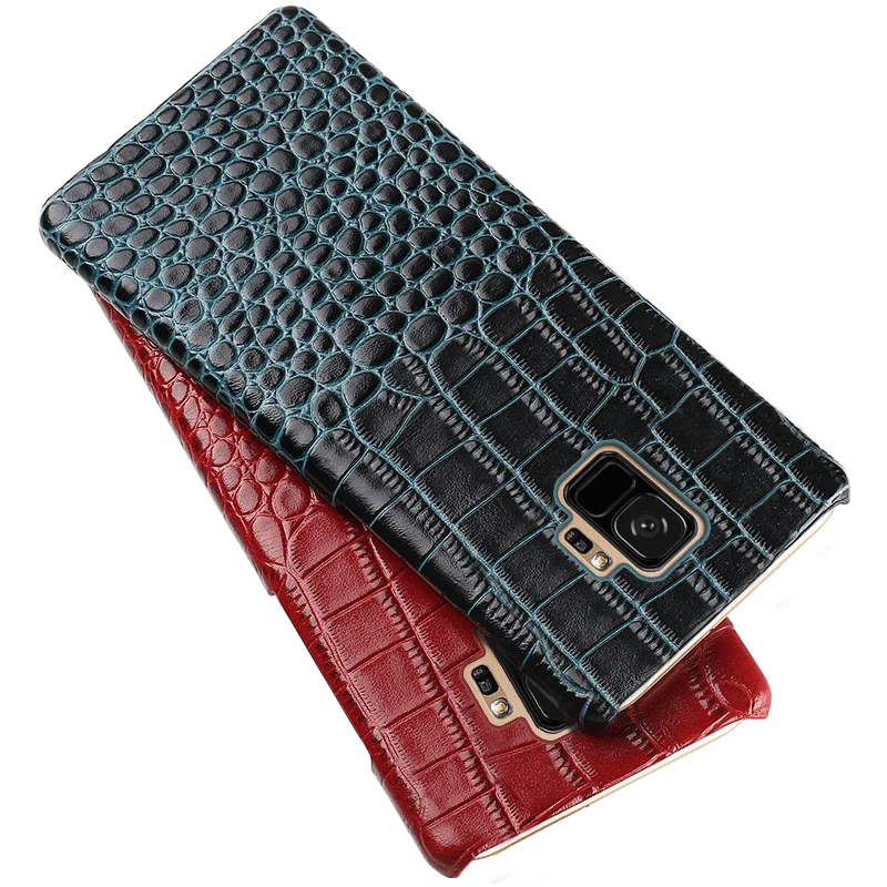 

Genuine Leather Luxury crocodile half-pack case for Samsung note9 note8 s9 s9plus s8 s8plus durable shockproof phone case