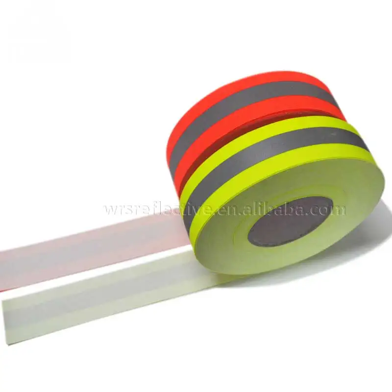 Fluo Yellow Flame Fire Retardant Warning Reflective Safety Cotton Tape