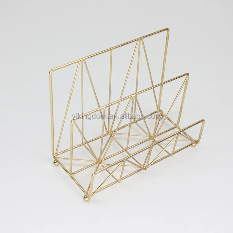 
oem 550 25 office organizer gold metal wire desktop letter sorter holder 