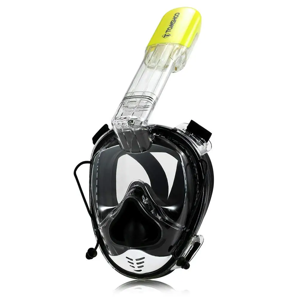 Diving & Snorkeling 180° Full Face Snorkel Mask Naturally Breathing and ...