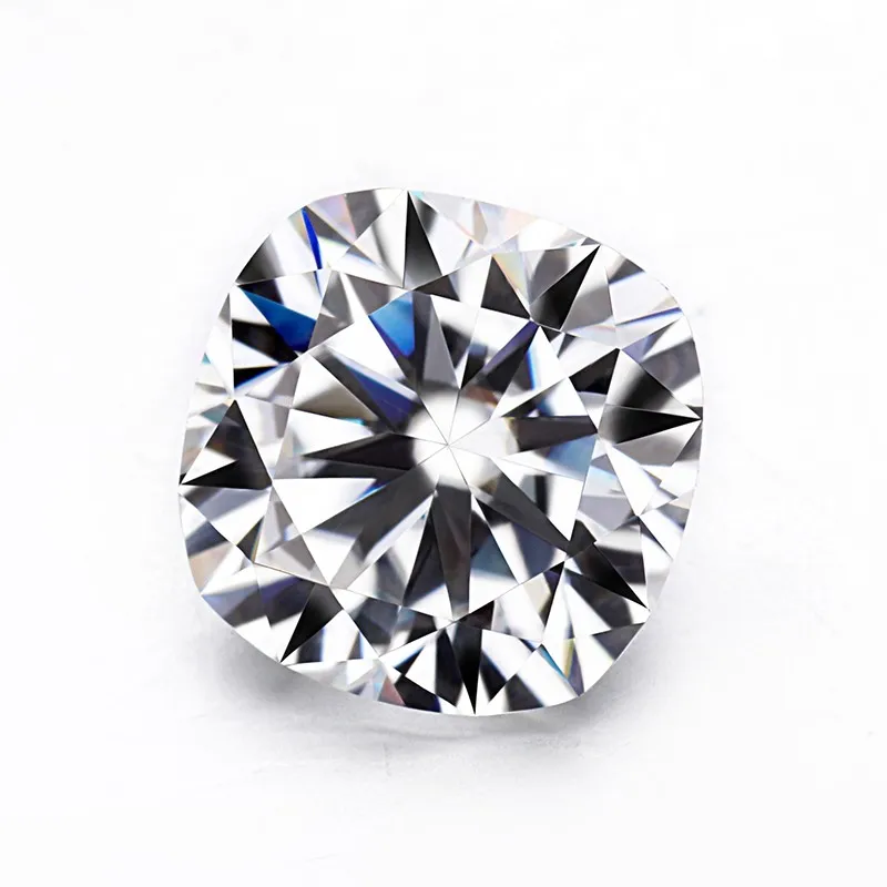 

4.50 carat 9.5x9.5mm cushion brilliant cut synthetic moissanite stones august vintage cushion cut moissanite