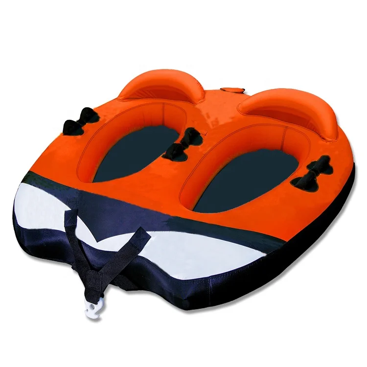 

Heavy-duty Plastic 2 Person Inflatable River Towable Tube for Beach Water Sports, Orange(or customized)