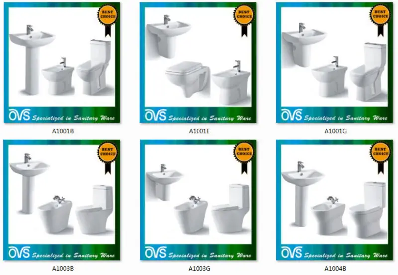 ovs ceramic bathroom best design toilet suites A1001B