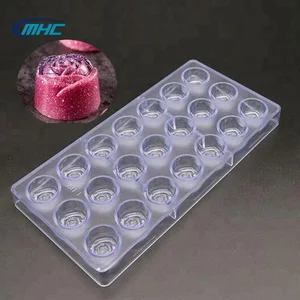 Image of Polycarbonate Rose Flower Shaped Chocolate Molds
